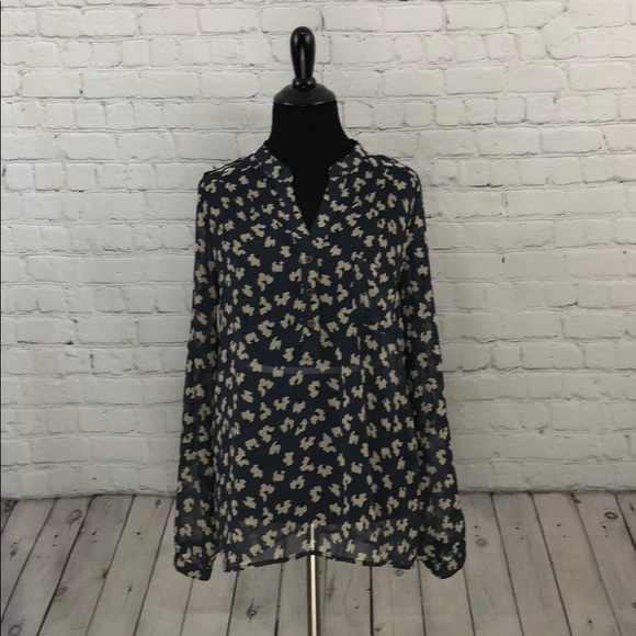 Stitch Fix Alice Blue Sheer Floral Shirt SZ Small - Picture 1 of 8